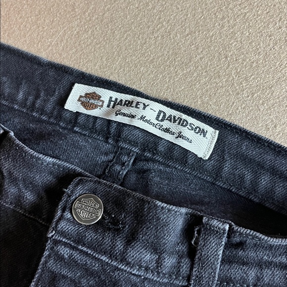 Harley-Davidson Women’s Straight Leg Black Jeans - 6 - Picture 4 of 13